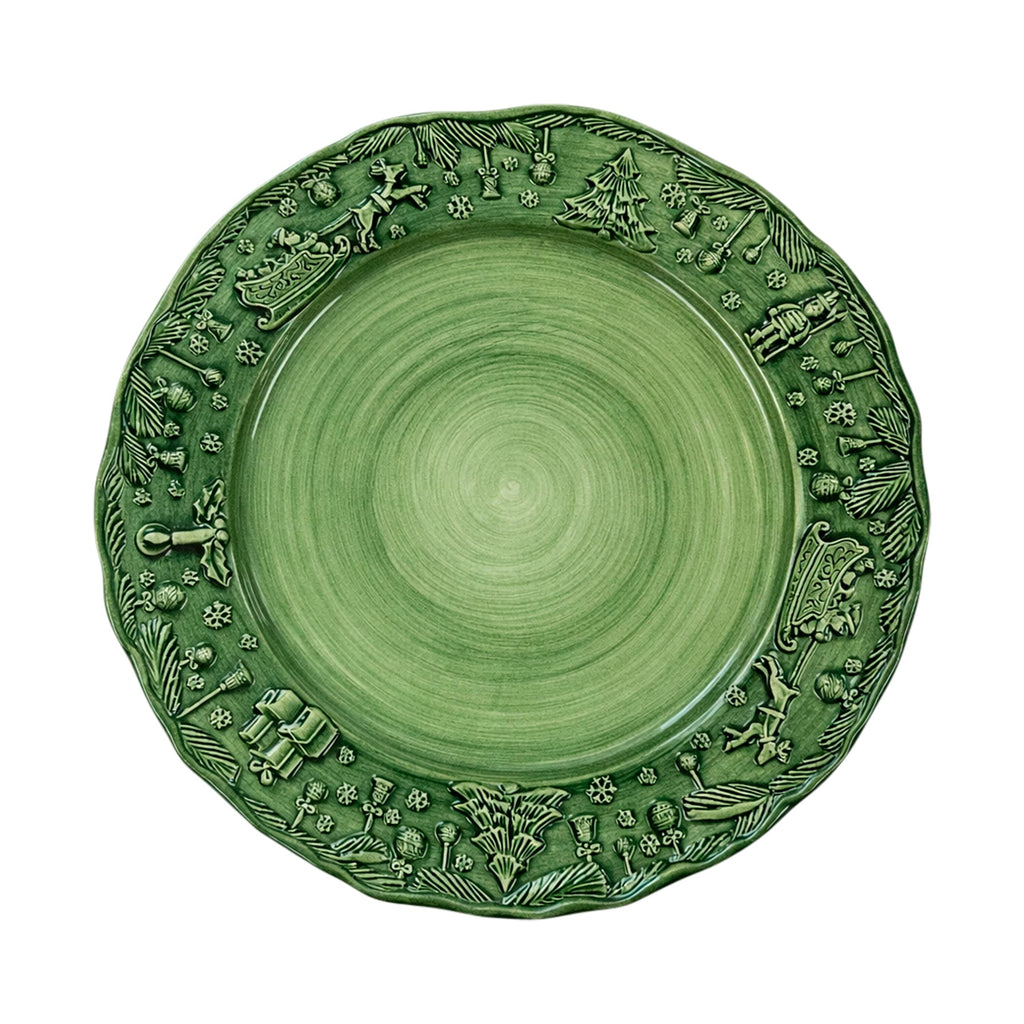 Fiabe di Natale Green Dinner Plate