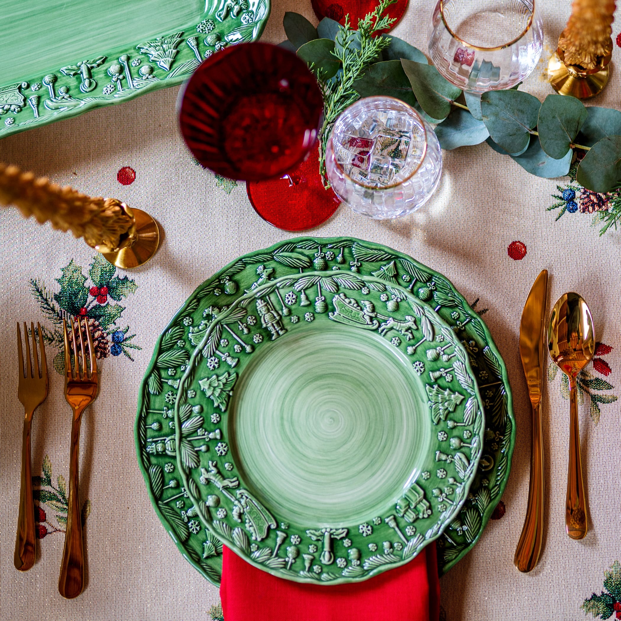 Fiabe di Natale Green Salad Plate