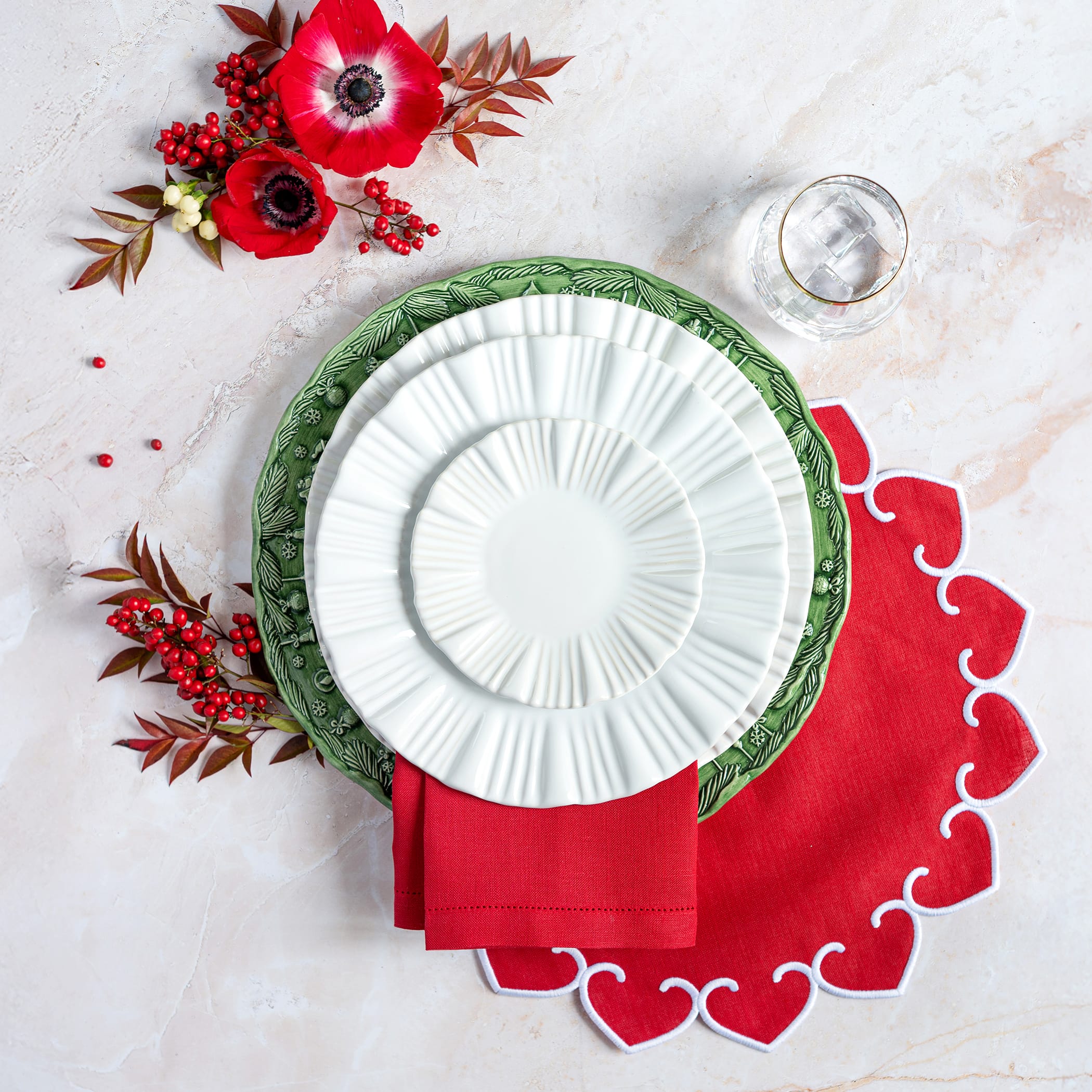 Fiabe di Natale Green Service Plate/Charger