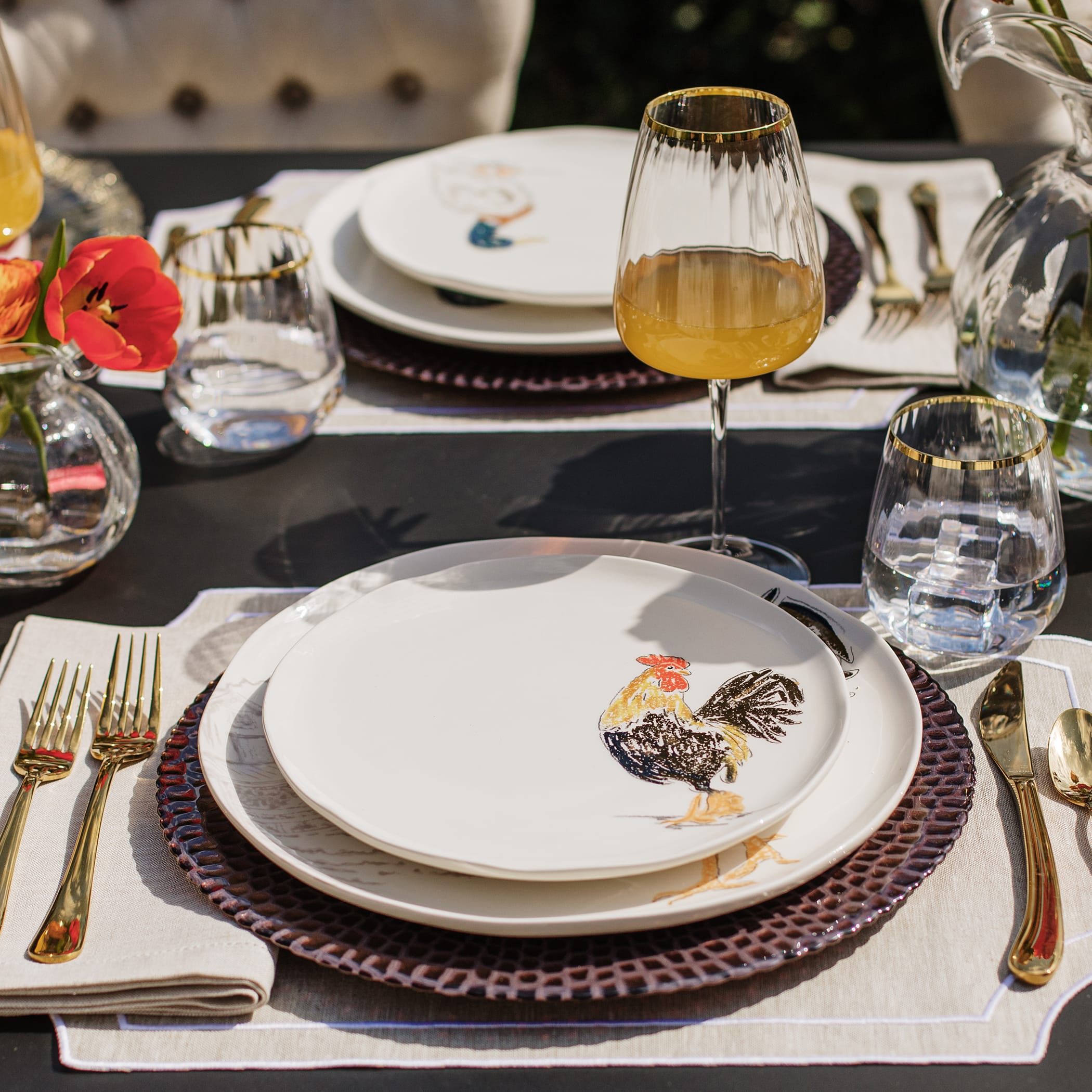 Fattoria Rooster Dinner Plate