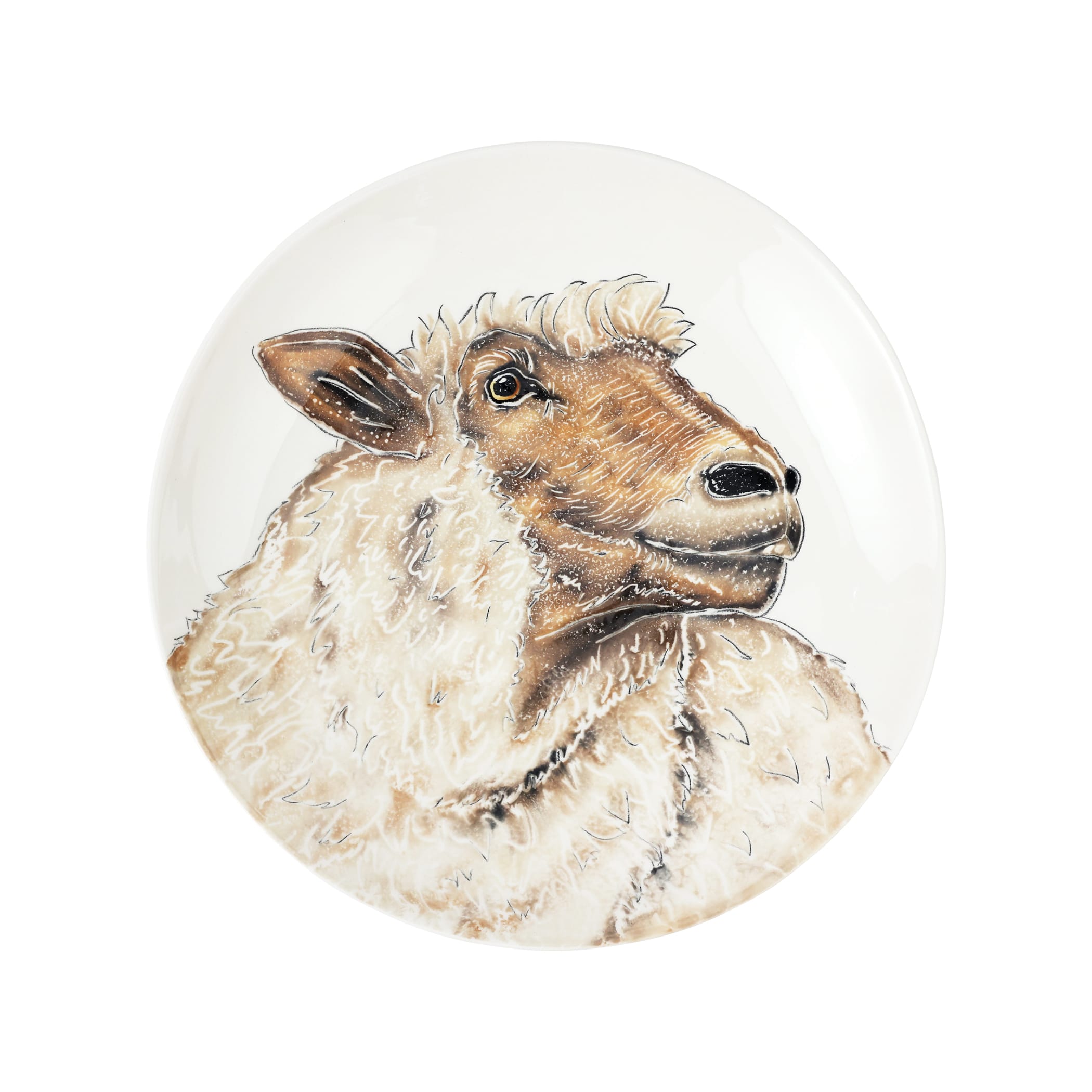 Fattoria Sheep Round Shallow Bowl