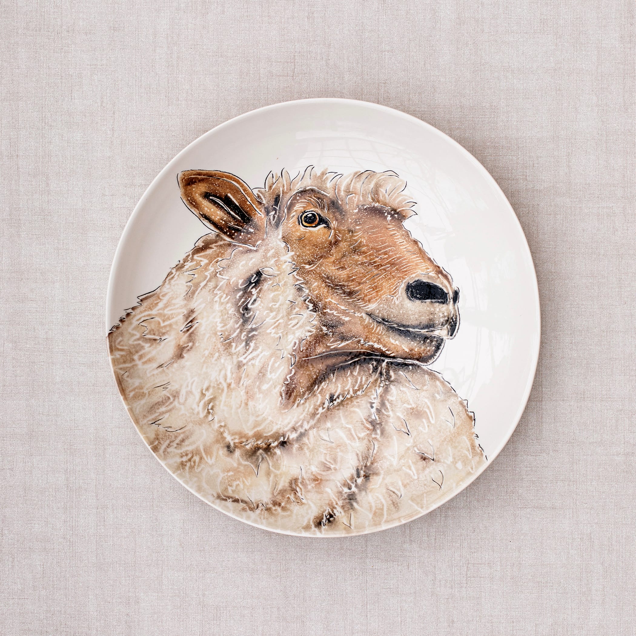 Fattoria Sheep Round Shallow Bowl