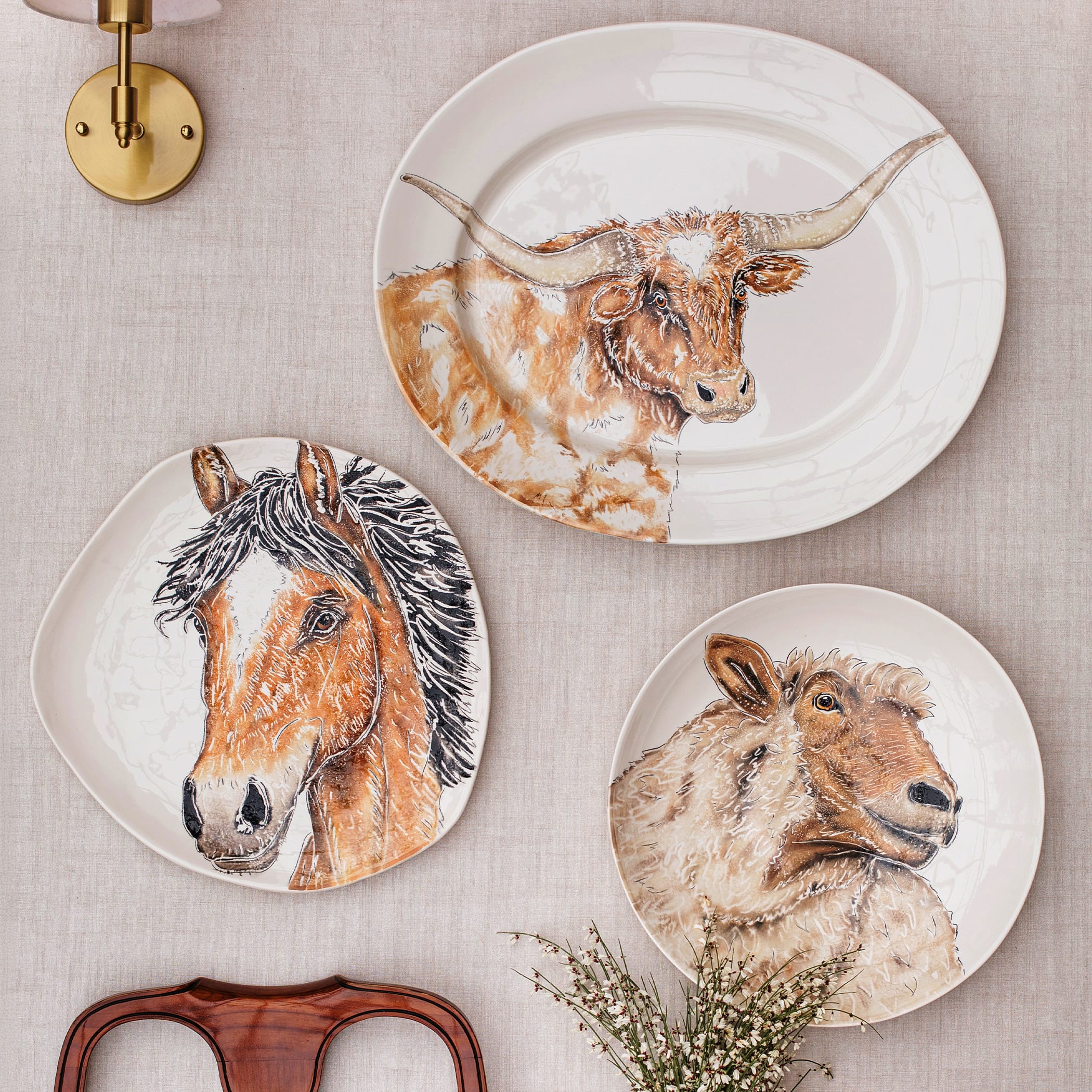 Fattoria Horse Organic Round Platter